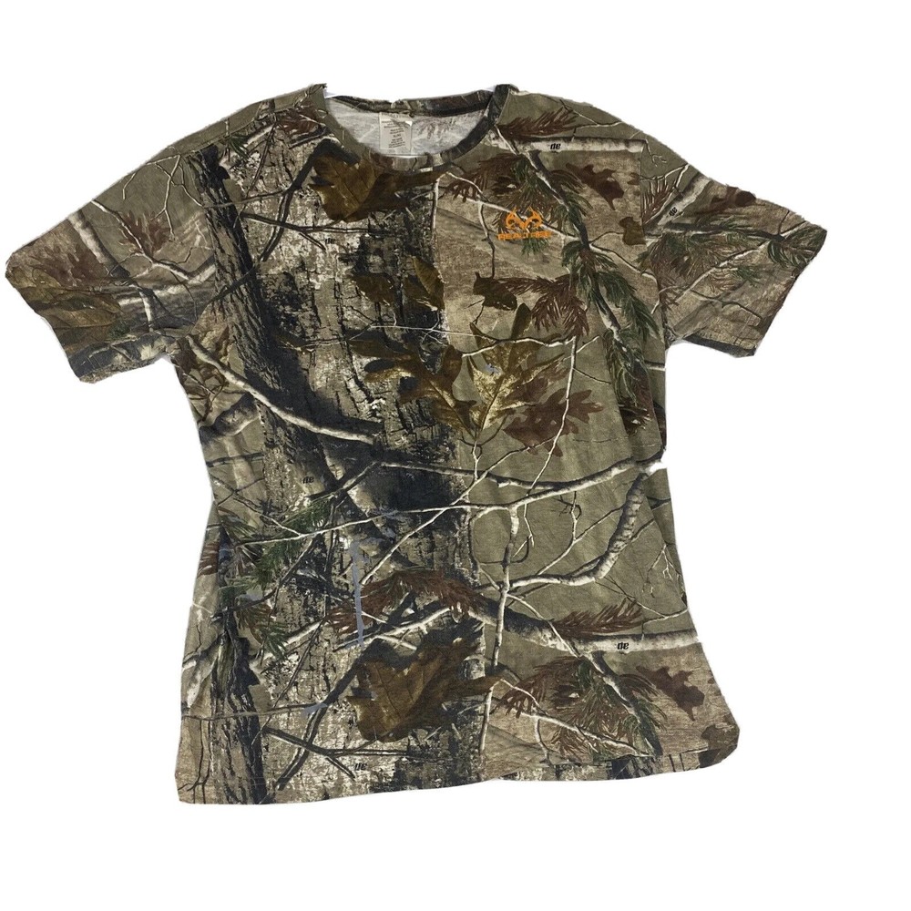 Real Tree Men's T Shirt Lightweight Hunting Outdoor AP Camo Size XL FUC